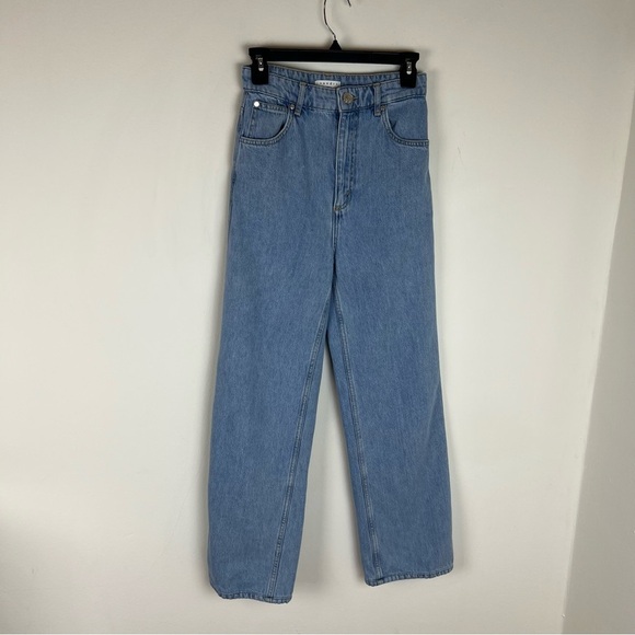 Sandro High Rise Wide Leg Light Wash Jeans Size 36 US 4 - Picture 3 of 8